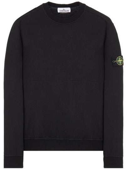 Waffen Patch Cotton Stretch Fleece Sweatshirt Black - STONE ISLAND - BALAAN 2