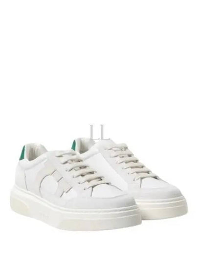 Gancini Outline Low-Top Sneakers White - SALVATORE FERRAGAMO - BALAAN 2