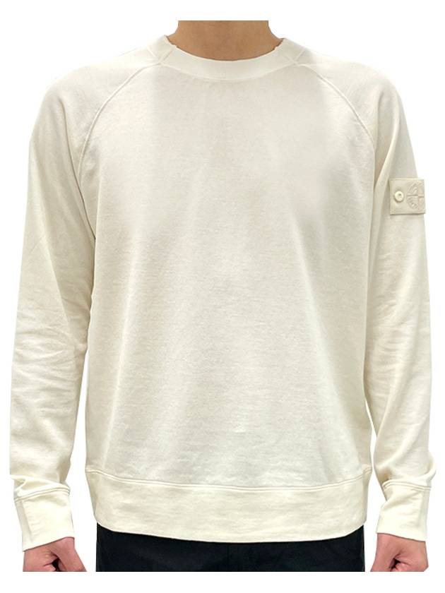 Compass Badge Sweatshirt White - STONE ISLAND - BALAAN 2