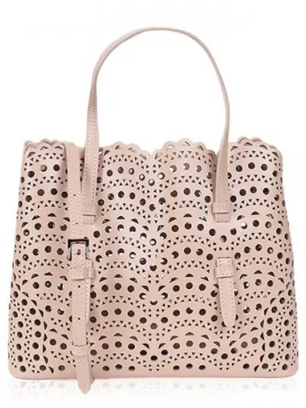 Women s Punching Bag Mina25 Wave Tote Small Salmon 1120637 - ALAIA - BALAAN 1