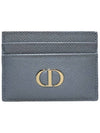 Women s S2152OBAE Montaine 30 Cloud Blue Grain Card Wallet - DIOR - BALAAN 1