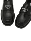 Unlined Brushed Leather Loafers Black - PRADA - BALAAN 6