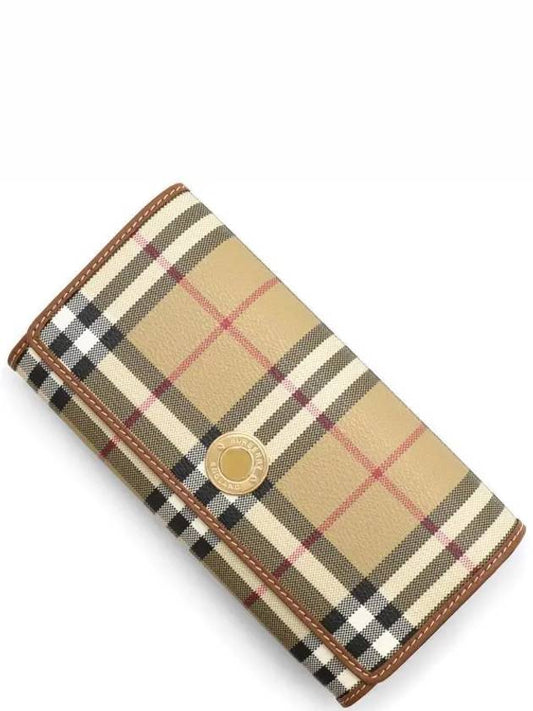 Check Long Wallet Beige - BURBERRY - BALAAN 2