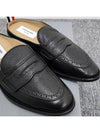 Varsity Grain Leather Penny Bloafer Black - THOM BROWNE - BALAAN 7