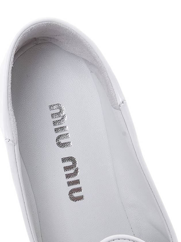 Patent Leather Loafers White - MIU MIU - BALAAN.