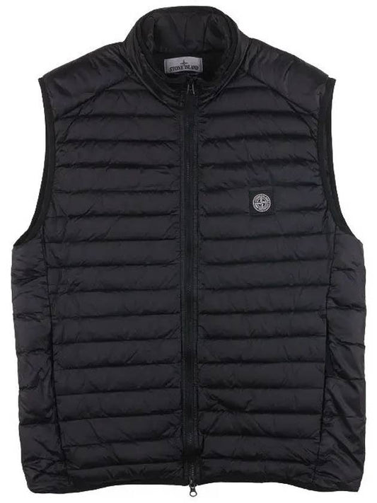 Loom Woven Chambers Nylon Down Vest Black - STONE ISLAND - BALAAN 2