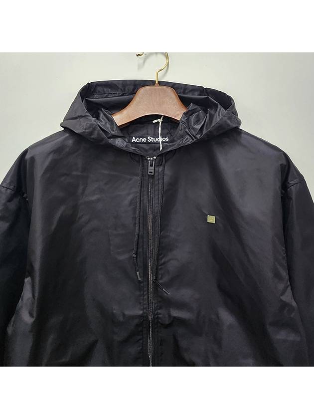 Nylon Micro Face Patch Hooded Jacket Black - ACNE STUDIOS - BALAAN 5