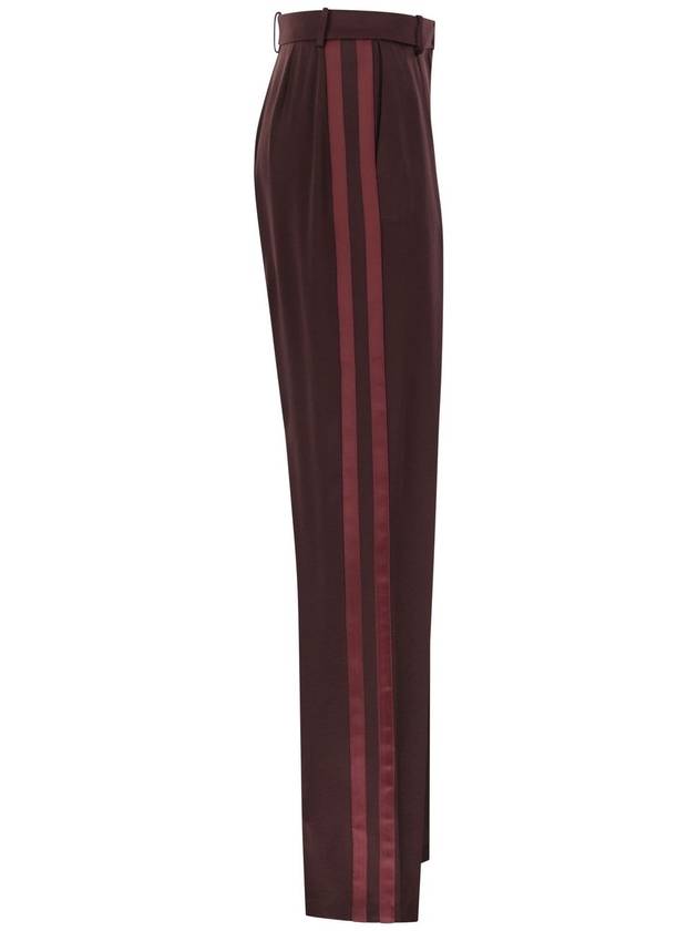 Straight satin trousers with satin bands - ELISABETTA FRANCHI - BALAAN 3