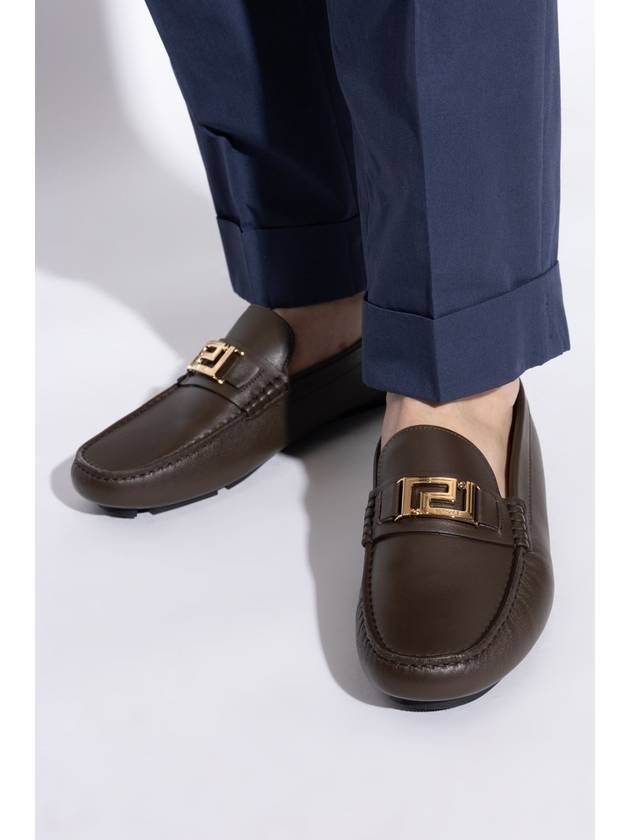 Versace Leather Loafers, Men's, Brown - VERSACE - BALAAN 2