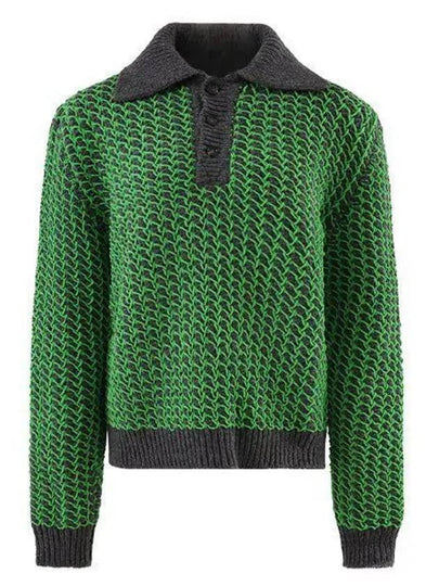 Textured Knit Top Green - BOTTEGA VENETA - BALAAN 2