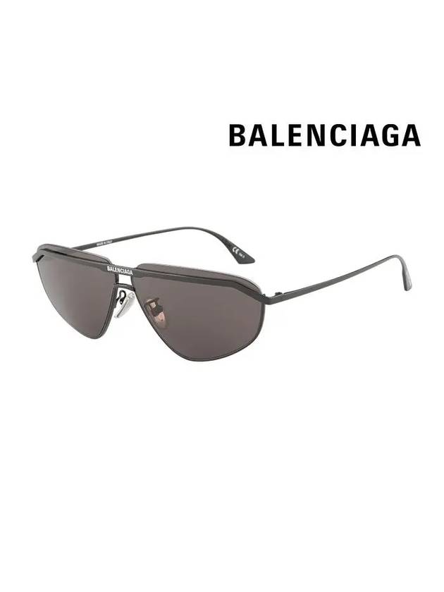 Eyewear Ultra-Slim Metal Half Rim Sunglasses Black - BALENCIAGA - BALAAN 3