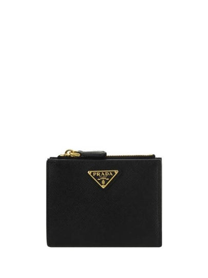 Small Saffiano Half Wallet Black - PRADA - BALAAN 2