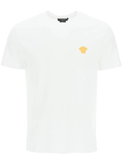 Medusa Embroidery Cotton Short Sleeve T-shirt White - VERSACE - BALAAN 2