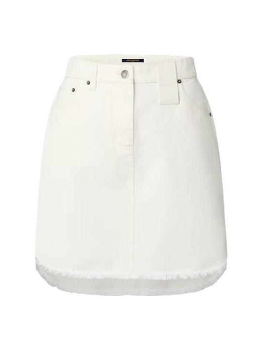 Frayed Hem Denim Skirt Boutique 1ABPWB - LOUIS VUITTON - BALAAN 1