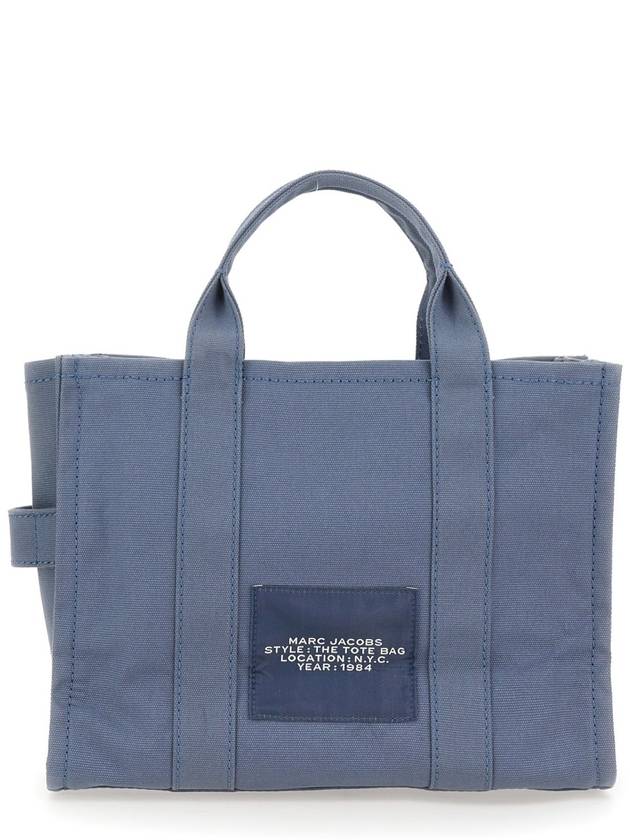 Logo Medium Canvas Tote Bag Blue - MARC JACOBS - BALAAN 8