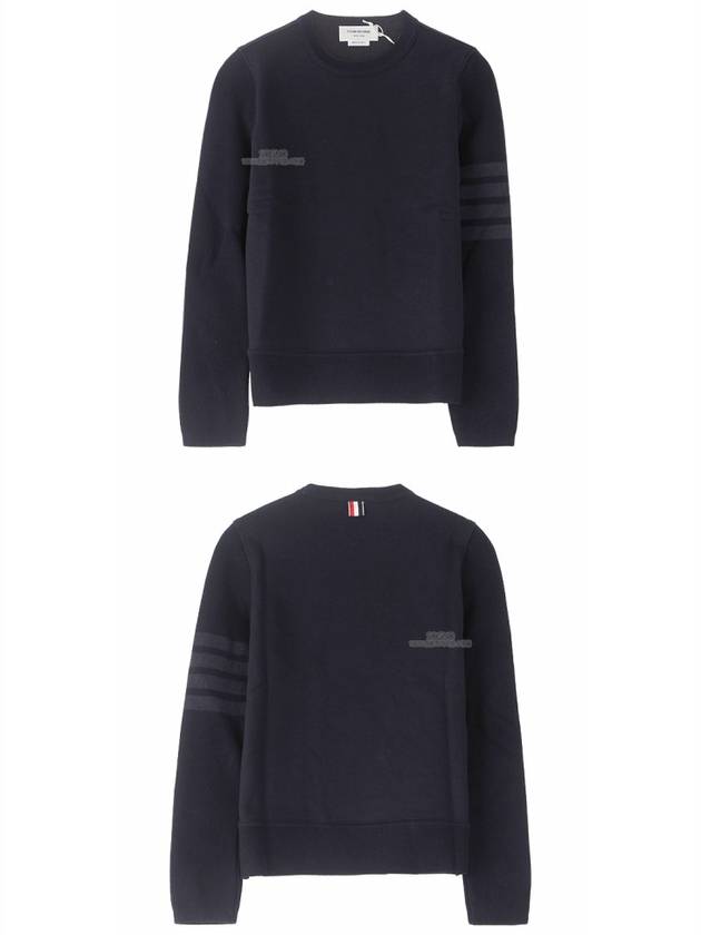 Women's Classic Loopback 4 Bar Crew Neck Sweatshirt Navy - THOM BROWNE - BALAAN 5