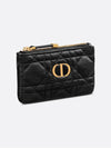 Caro Myrte Zipper Key Case Card Wallet Black - DIOR - BALAAN 3