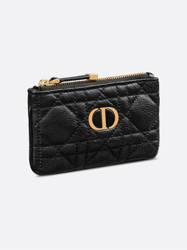 Caro Myrte Zipper Key Case Card Wallet Black - DIOR - BALAAN 3