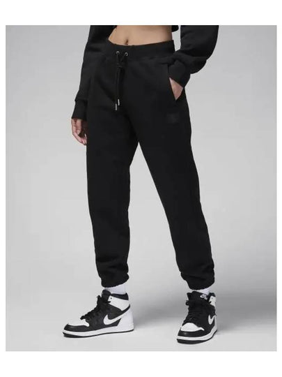 Jordan Flight Fleece Pants W Black Dark Smoke Gray FV7060 010 - NIKE - BALAAN 2