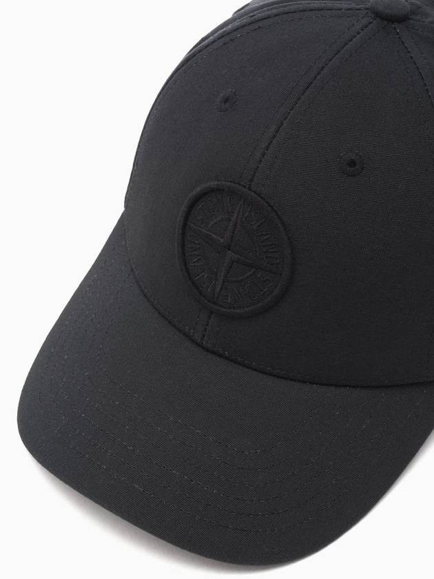 6 Panel Ball Cap Black - STONE ISLAND - BALAAN 5