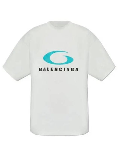 Logo Print Cotton Short Sleeve T-Shirt White - BALENCIAGA - BALAAN 2