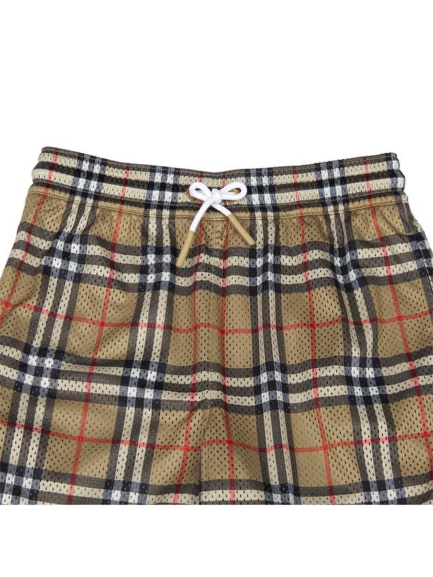 Kids Vintage Check Mesh Shorts Beige - BURBERRY - BALAAN 4