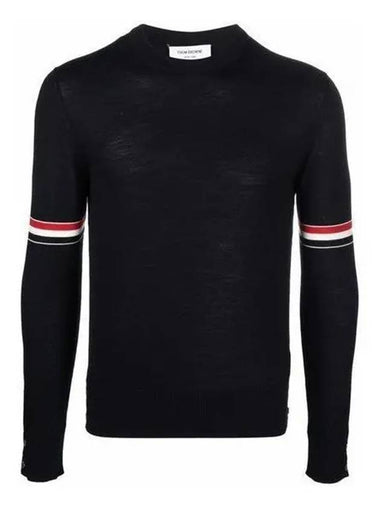 MKA412A RWB fine merino wool knit y101 4415 1009836 - THOM BROWNE - BALAAN 1