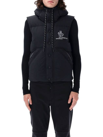 Grenoble Baldy Hooded Down Vest Black - MONCLER - BALAAN 2