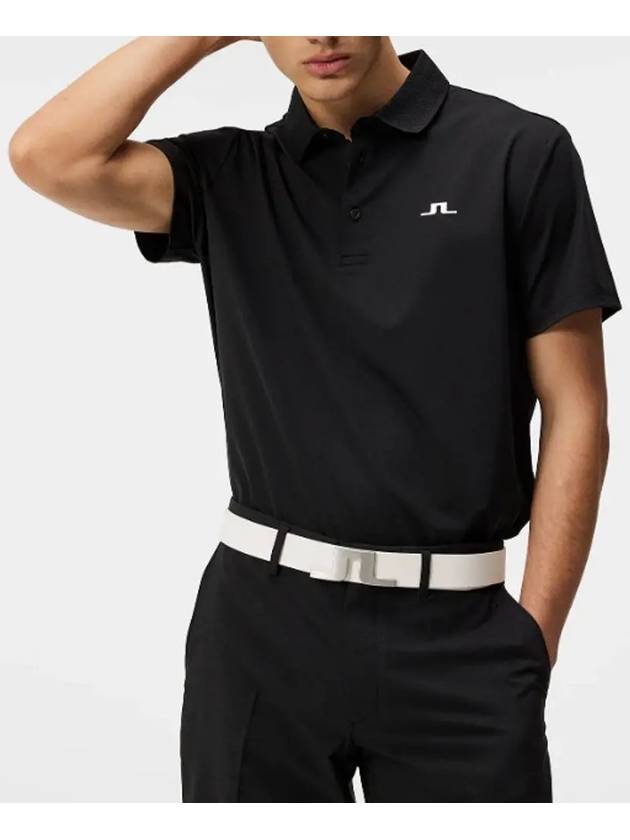 Men's Duff Regular Polo Shirt Black - J.LINDEBERG - BALAAN 3