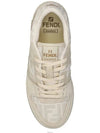 Match Canvas Low-Top With White Suede - FENDI - BALAAN 3
