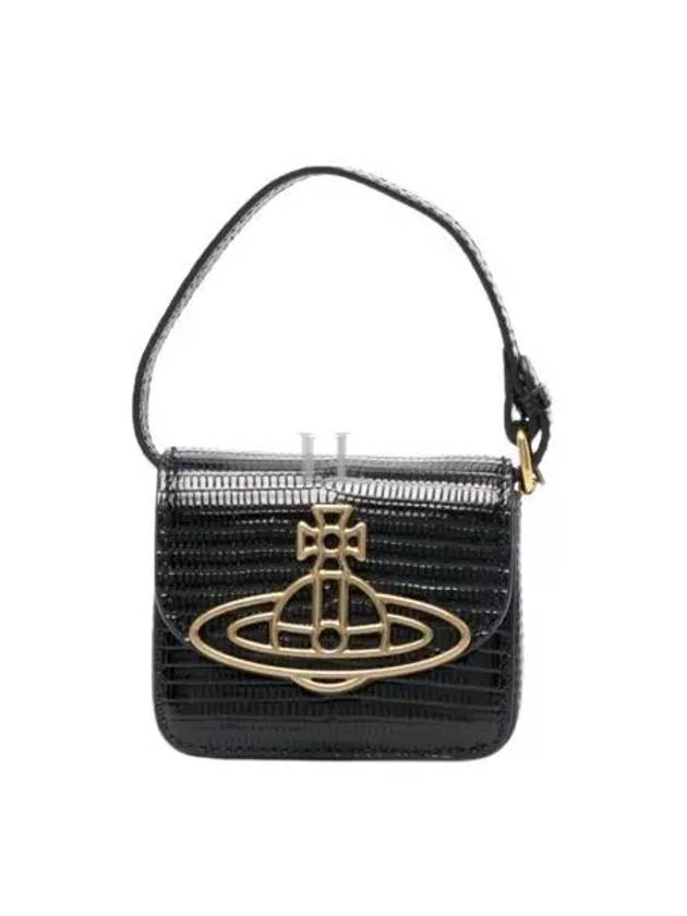 Lizard Linda Small Tote Bag Black - VIVIENNE WESTWOOD - BALAAN 2