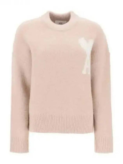 De Coeur Intarsia Knit Top Powder Pink - AMI - BALAAN 2