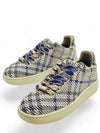 Box Checked Knit Low-Top Sneakers Blue - BURBERRY - BALAAN 3