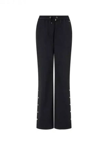 Women s Snap Button Slit Banding Pants Black 271806 - HERNO - BALAAN 1