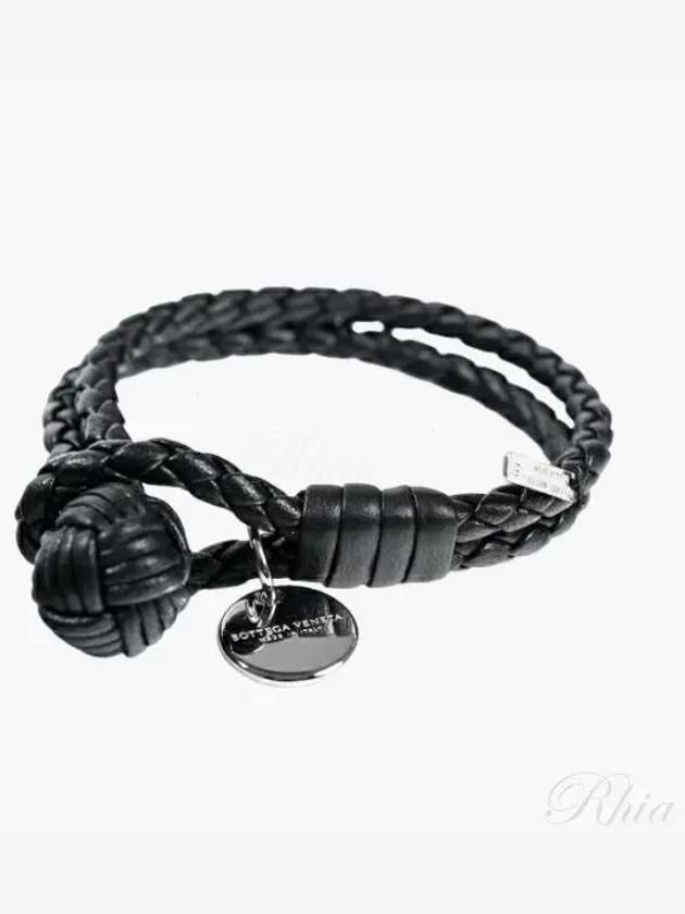 Intrecciato Double Weaving Bracelet Black - BOTTEGA VENETA - BALAAN 2