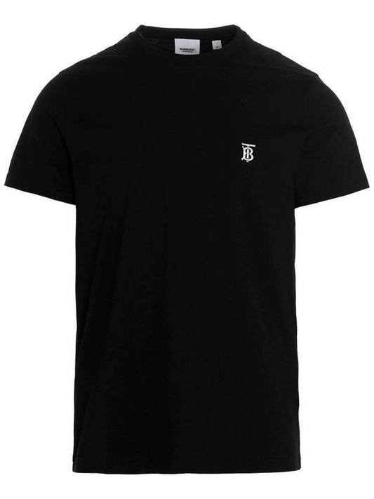Monogram Motif Cotton Short Sleeve T-Shirt Black - BURBERRY - BALAAN.