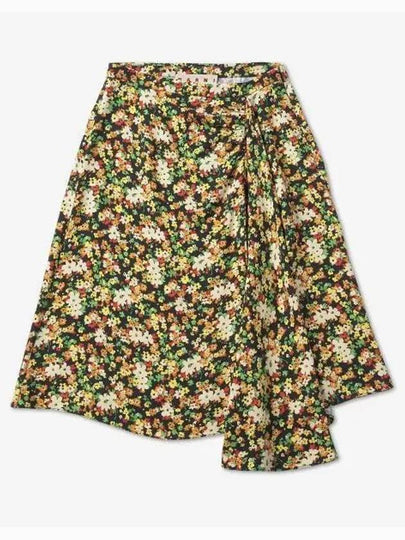 Lovers Prairie Print A-Line Skirt Black - MARNI - BALAAN 2