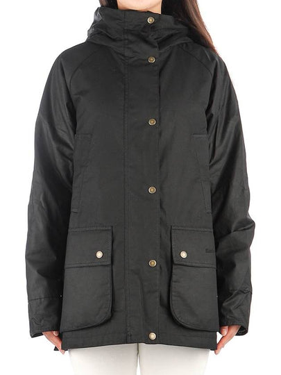 Arley Wax Hooded Jacket Black - BARBOUR - BALAAN 2