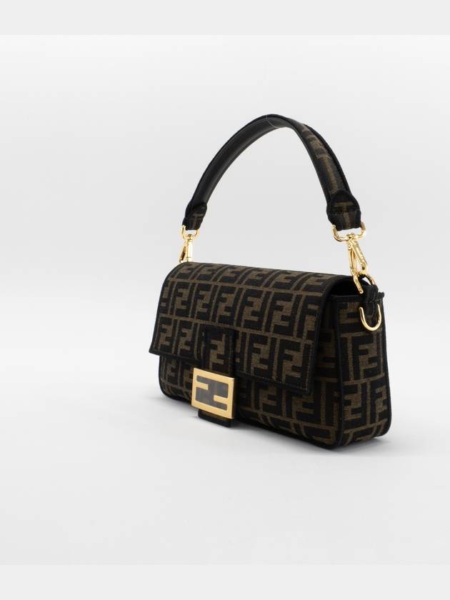 Baguette FF Jacquard Shoulder Bag Brown - FENDI - BALAAN 4