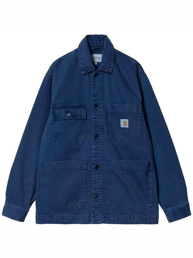 Garrison logo patch denim jacket blue I033114 1ZF4J - CARHARTT - BALAAN 2