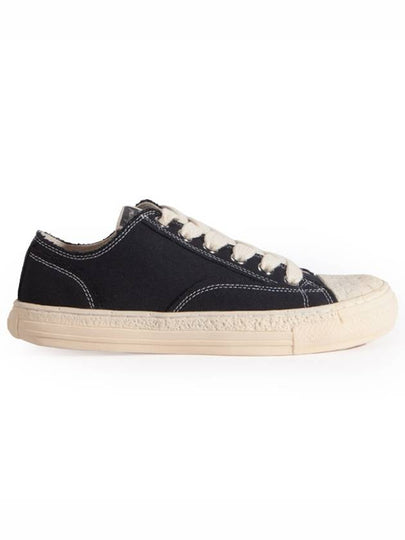 Maison Fast Sole 6 Hole Canvas Low Top Sneakers Black - MAISON MIHARA YASUHIRO - BALAAN 2