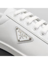 Brushed Leather Low Top Sneakers White - PRADA - BALAAN 7