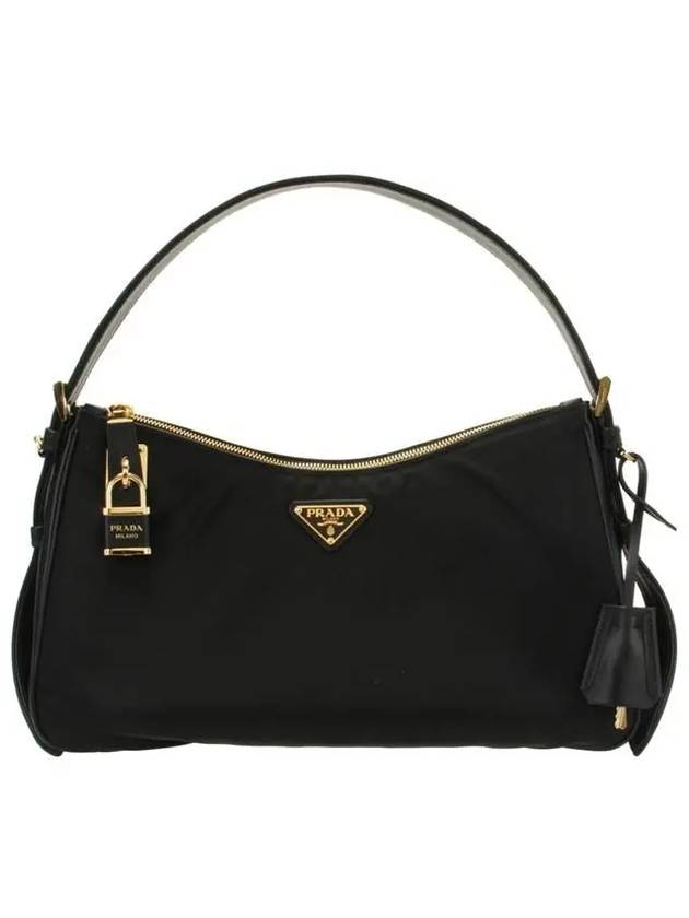 Amiee Large Re-Nylon Leather Shoulder Bag Black - PRADA - BALAAN 2