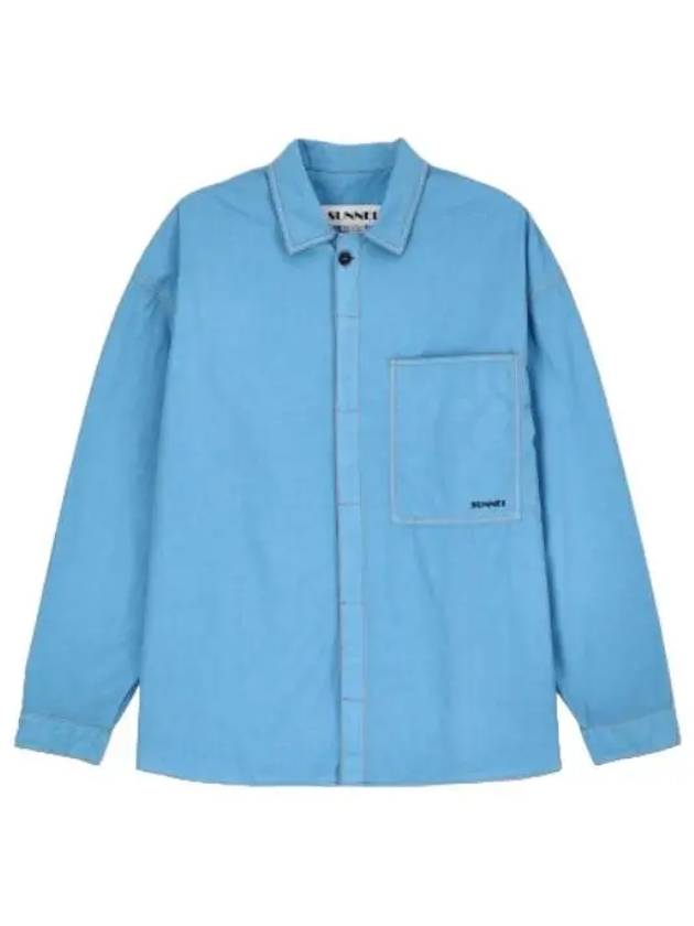 Oversized Shirt Celestial Blue MRTWMSHR023COT045461 - SUNNEI - BALAAN 2