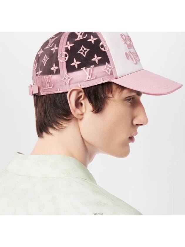 Mesh Signature Ball Cap Pink - LOUIS VUITTON - BALAAN 5