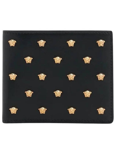 Medusa Head Pattern Stud Bifold Half Wallet Black - VERSACE - BALAAN 2