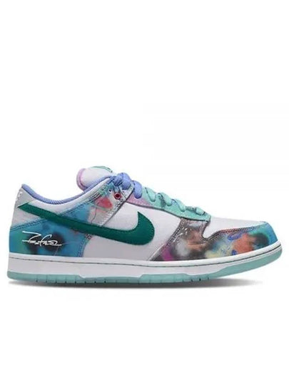 x Futura Laboratory SB Dunk Low OG QS White and Geode Teal - NIKE - BALAAN 2