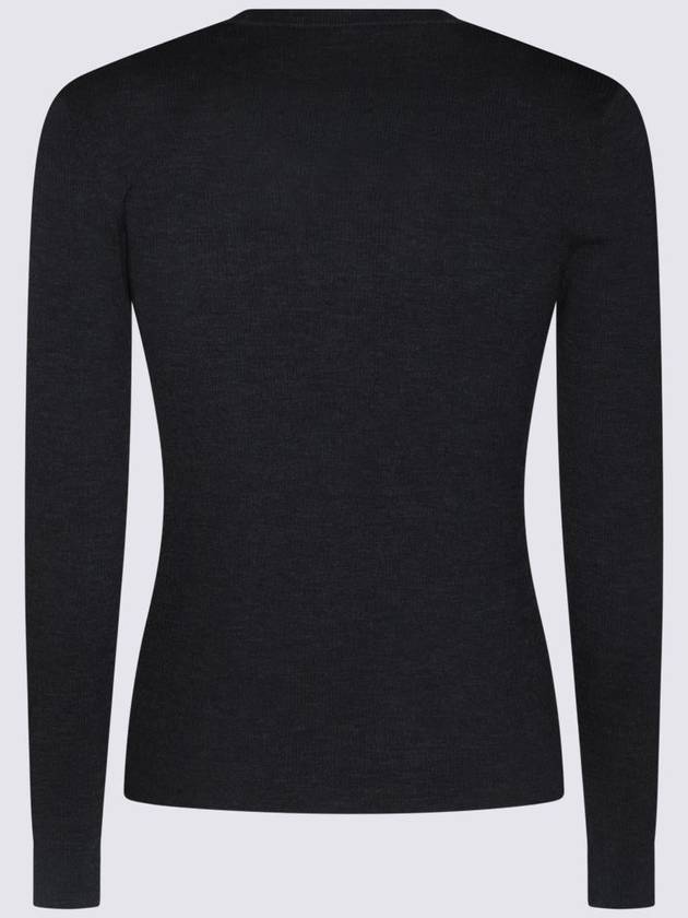 Logo Jacquard Wool Knit Top Grey - VALENTINO - BALAAN 5