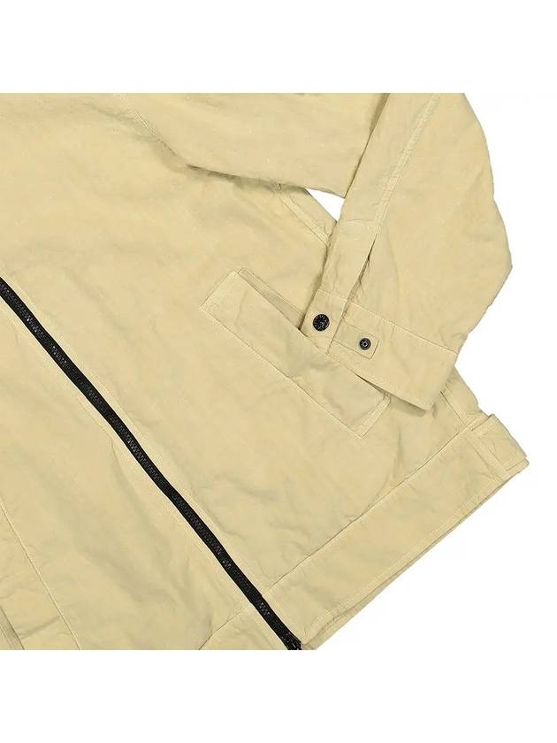 Tela Mock Neck Zip-up Jacket Beige - STONE ISLAND - BALAAN 5