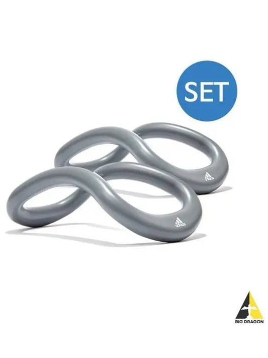 adidas FITNESS Pilates yoga ring gray 2 piece set calf - ADIDAS - BALAAN 1